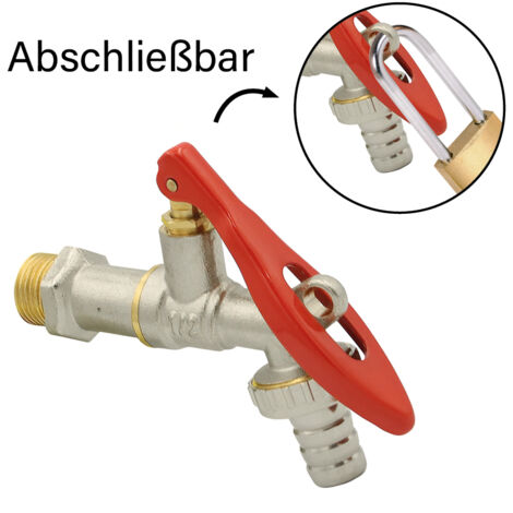 Messing Kugelauslaufhahn 1/2" Absperrbar
