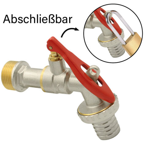 Messing Kugelauslaufhahn 1" Absperrbar