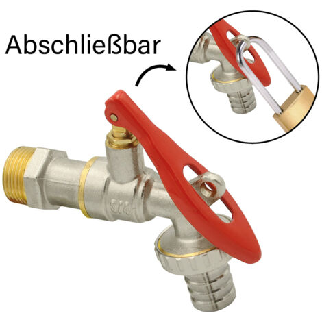 Messing Kugelauslaufhahn 3/4" Absperrbar