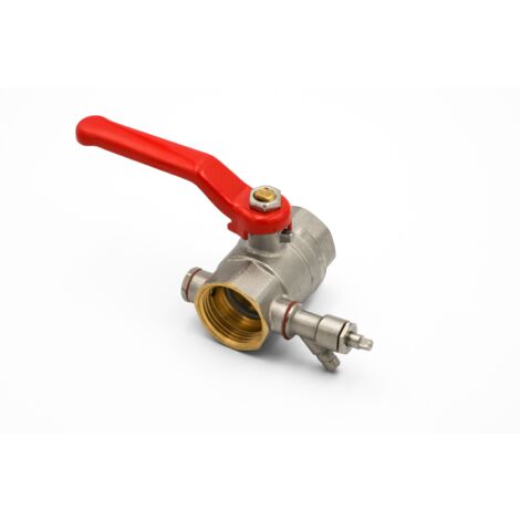 Messing Kugelhahn DN25 1" Zoll Kugelventil Absperrhahn Entleerung