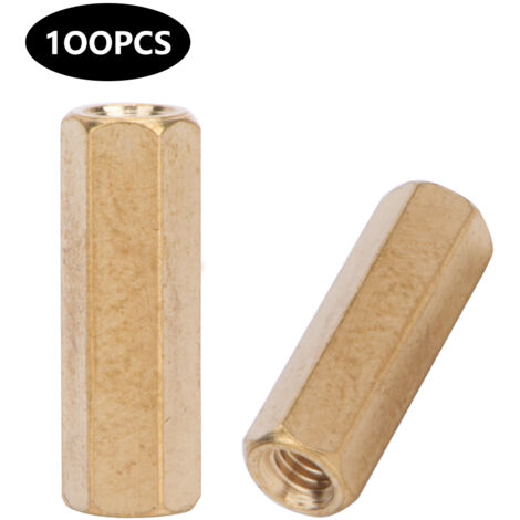 Messing-Motherboardhalterung mit M3-Sechskant-Kupplungsmuttern – Set mit 50 bis 100 Stück, Größen M3x5 bis M3x20