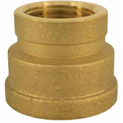 Messing Muffe reduziert, Reduziermuffe, 3/4" IG x 1 1/4" IG