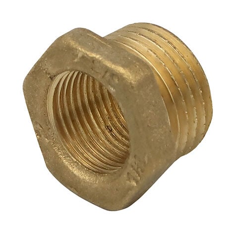GENERAL FITTINGS Messing Reduzierstück 3/8" IG auf 1/2" AG Reduzierung Gewinde Fitting