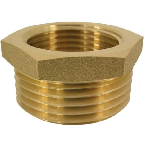 Messing Reduzierstück, Gewindefitting, 3/4" AG x 1/2" IG, Reduzierung
