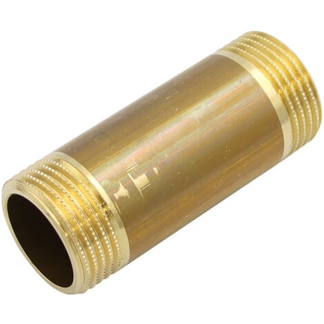 GENERAL FITTINGS Messing Rohrdoppelnippel 1 Zoll x 80mm DN25 Langnippel Gewindenippel