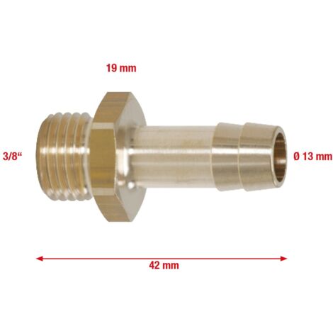 Messing-Schlauchtüllen mit Außengewinde, 45°, G3/8"AGx13mm