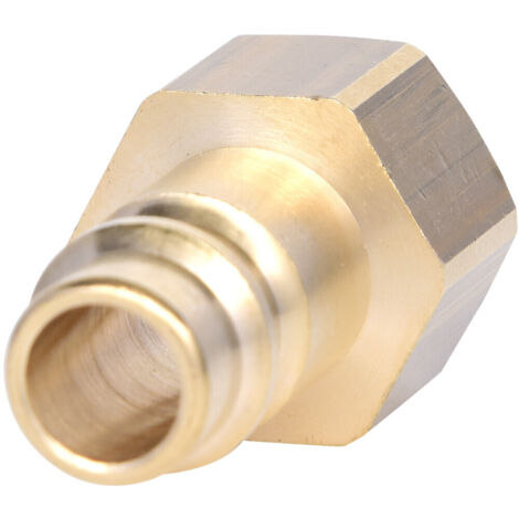 Messing-Stecknippel mit Innengewinde, G1/4"IG