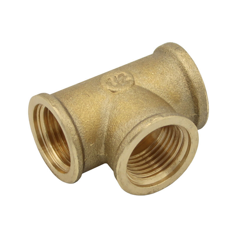 2 Stück Messing T-Stück 1/2 Zoll - AGxIGxIG Gewindefitting
