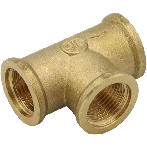 Messing T-Stück 3/8 Zoll IG Gewinde Fitting Rohr Leitung Zubehör