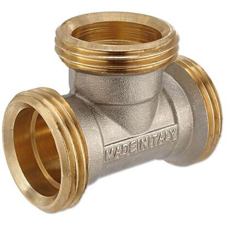 Messing T-Stück für Klemmringverschraubung 3/4'' Eurokonus