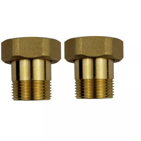 Messing Verschraubungssatz 1" IG x 3/4" AG 2 Stück inkl.