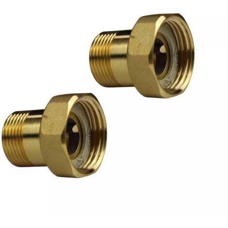Messing Verschraubungssatz 3/4" IG x 1/2" AG 2 Stück inkl.