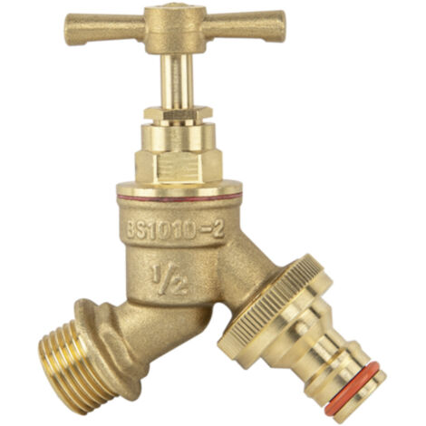 Messing Wasserhahn mit Schnellkupplung Anschluss 1/2"