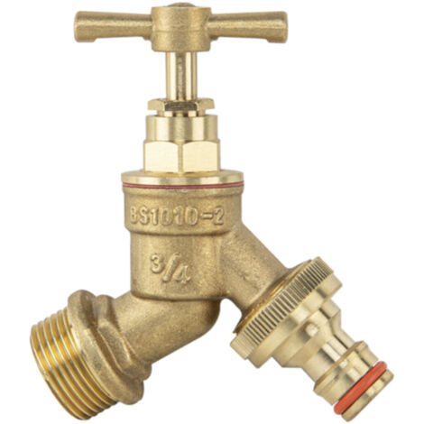 Messing Wasserhahn mit Schnellkupplung Anschluss 3/4"
