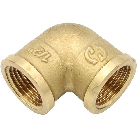 GENERAL FITTINGS Messing Winkel 1/2 Zoll DN15 Rohrwinkel Rohrbogen Gewindefitting