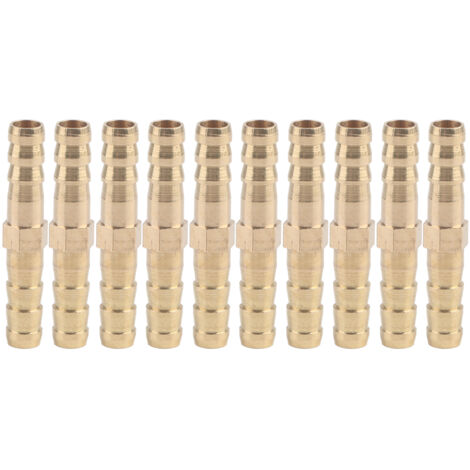 Messingarmatur mit doppeltem geradem Abgang und Schlauchanschlüssen 6-20 mm