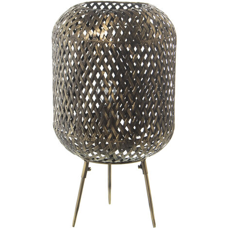 MESSINGFARBE METALL-STEHLEUCHTE, 1XE27, MAX.40W (NICHT ENTHALTEN °31X57CM, HOHER FUSS: 17CMfür alle Stile, um dem Zuhause eine Note zu verleihen