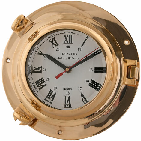 Messingkristallwanduhr 23x7x23 Brillante Goldene Messingkristallkristall mehrlösliche Farbfamilienuhr Details
