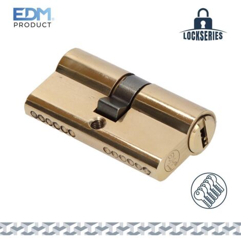 Messingzylinder 60 mm (30 + 30 mm) langer Nocken R15 mit 5 Sicherheitsschlüsseln inklusive EDM