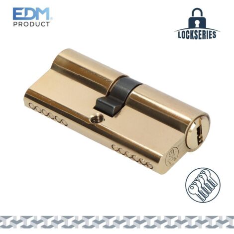 Messingzylinder 70 mm (35 + 35 mm) langer Nocken R15 mit 5 Sicherheitsschlüsseln inklusive EDM