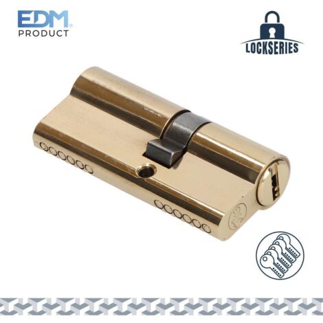 Messingzylinder 70 mm (40 + 30 mm) langer Nocken R15 mit 5 Sicherheitsschlüsseln inklusive EDM