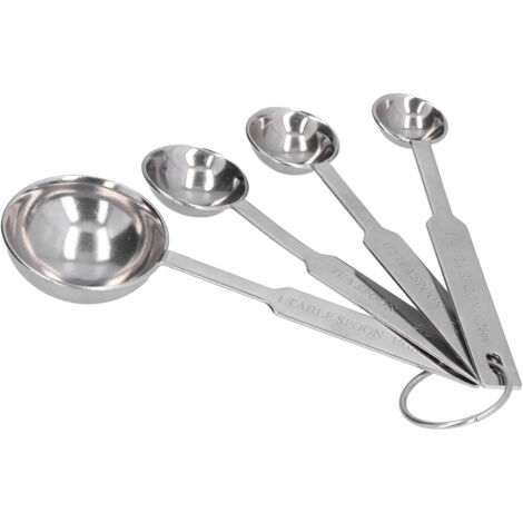 Messlöffel aus Edelstahl, Kaffee- und Milchlöffel, Küchenutensil, 4-teiliges Set