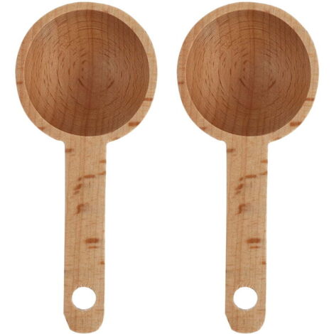 Messlöffel, Holzmesslöffel, Kaffeelöffel, Küchenmesswerkzeug (2 praktische Messlöffel aus Holz).