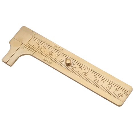 Messschieber aus Messing – Nonius-Messschieber mit Doppelskala (80 mm)