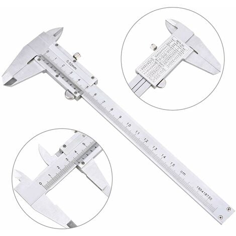 Messschieber Edelstahl – Messschieber 150 mm 15,2 cm Messschieber Messschieber Mikrometer Messwerkzeug