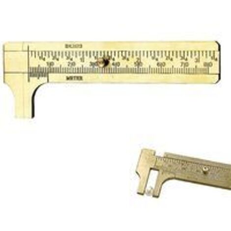 Messschieber, Mini-Messschieber, Messschieber aus Messing, Messschieber mit doppelter Skala, für präzise Außenmessungen, 80 mm