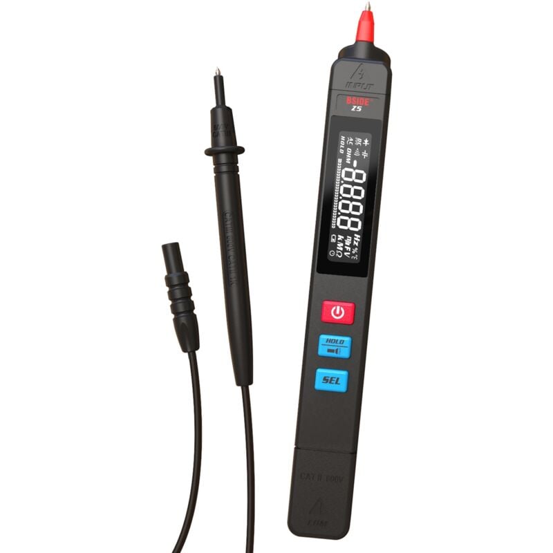 Durficst - Multimètre numérique - Testeur de tension sans contact - Détecteur de tension intelligent de haute précision - Pour test de tension Z5