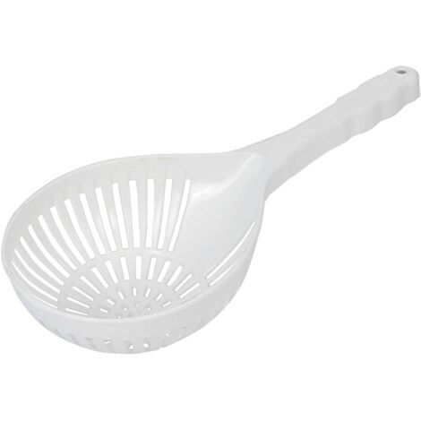 Mestolo Forato Colagnocchi Pescheria in Plastica Bianco 37,7 x 8 cm Ecoplast