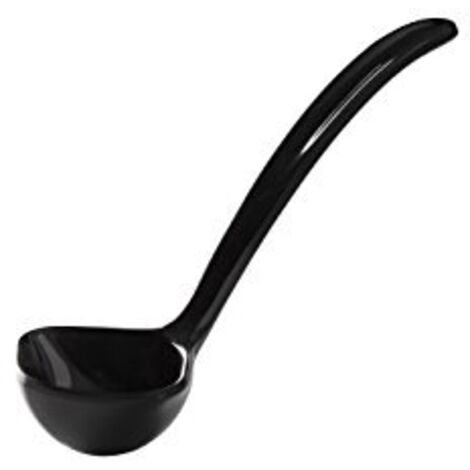 Mestolo per salsa in melamina, capacità 0,4 l, lunghezza 170 mm, nero - Hendi 563649