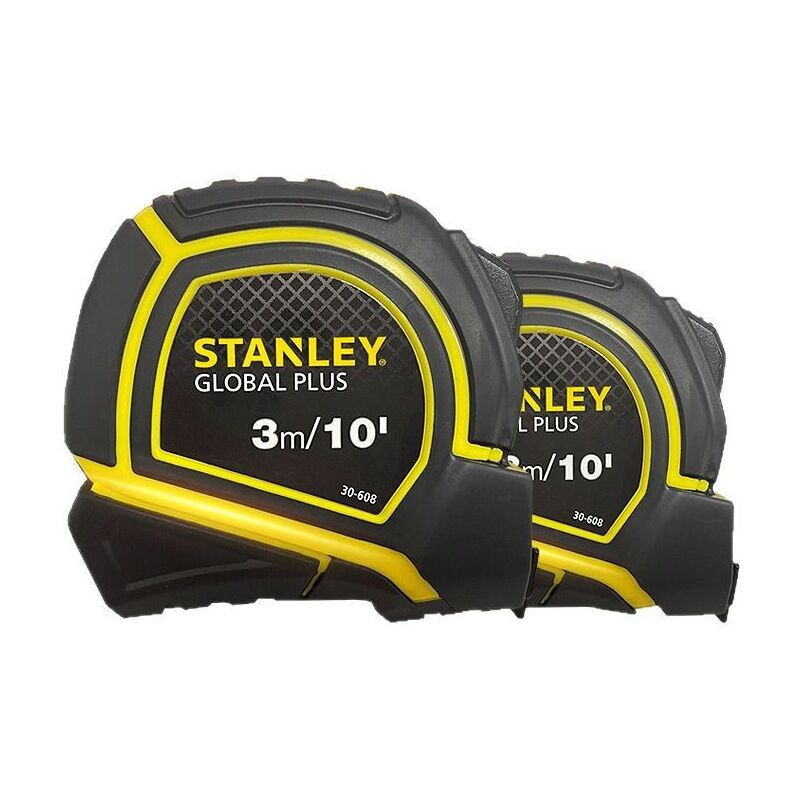 Mesure 3 m x 13 mm Bi-Matière Tylon - Métre à Ruban Léger, Compact et Ergonomique avec Crochet de Ceinture