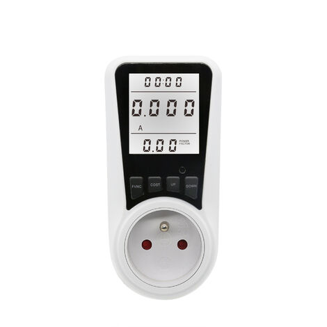 Prise Compteur d'Énergie, Wattmètre Mesure Consommation Electrique, avec 7  Modes de Surveillance, Protection Contre Les Surcharges, 3680W, ( 2Packs)