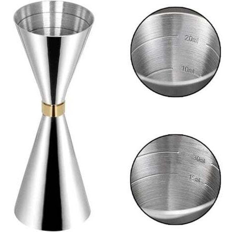 Mesure Jigger, Japonais Style Mesure Cocktail Jigger 1 oz / 2 oz, Mesure Jigger de Haute qualité, Double Doseur de Liqueur en Acier Inoxydable, pour Party Boisson Vin, Cocktail, Bar Craft