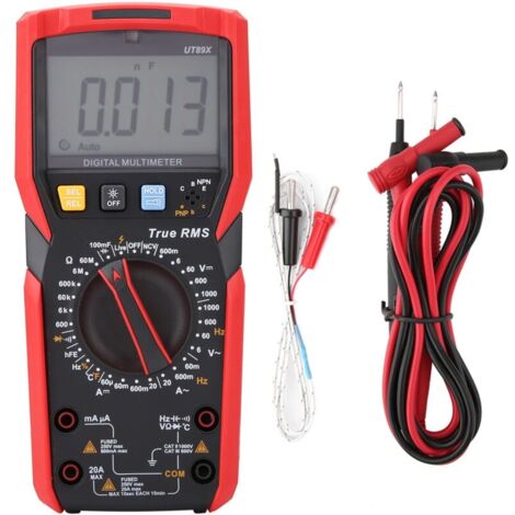 Mesure NVC UNi T UT89X, multimètre numérique, avec test de température