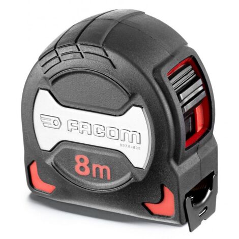Metre a ruban boitier grip 897along : 8 m larg ruban : 28 mm