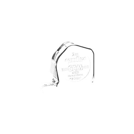 Mètre-ruban de poche blanc avec semelle inox 3mx13mm BMI 1 PCS