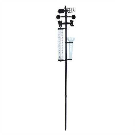 Mesureur de station météo 3 en 1 thermomètre de jardin extérieur pluviomètre indicateur de vent