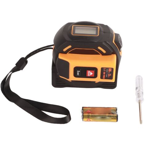 Mesureur Laser Haute Précision Boîtier ABS Acier Manganèse Outil de Mesure Numérique pour BTP 60m