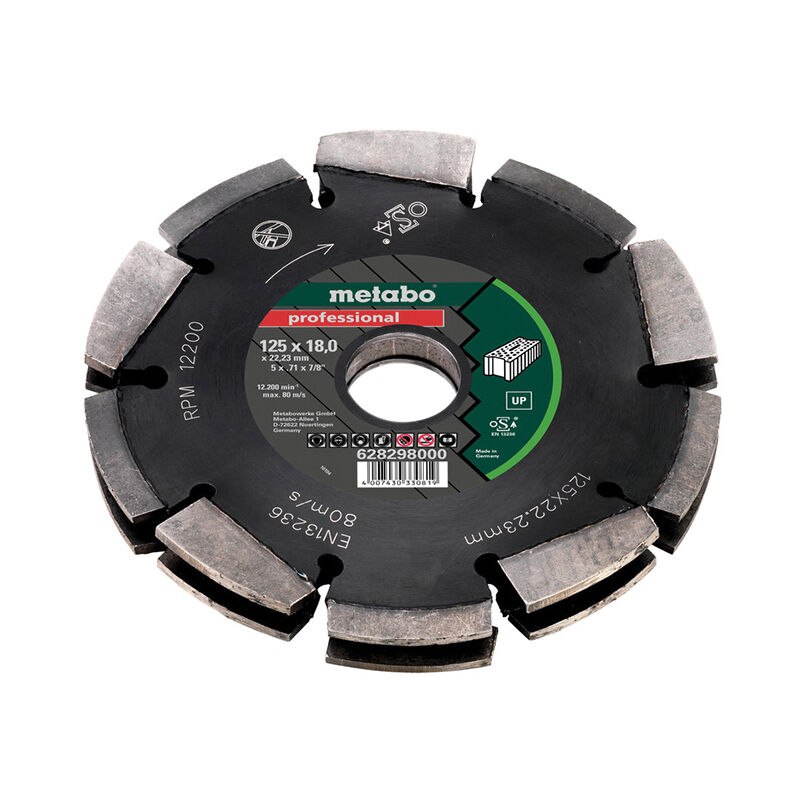 Metabo - 2 Row Professional up Universal Wall Chaser Blade 125 x 18 x 22.23mm