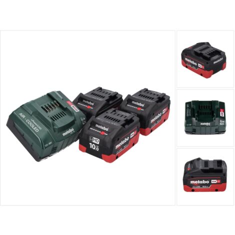 Metabo 18 V Basis Set 3x Akku 10,0 Ah LIHD + ASC 145 Ladegerät CAS System