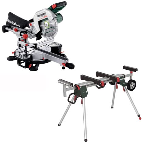 Metabo 18V KGS 18 LTX BL 216 Brushless Mitre Saw + Roller Stand 216mm 8 Inch