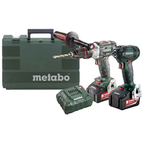 Metabo 18V LTX Brushless Combi Drill & Impact Driver with 2 x 5.2Ah 685127580