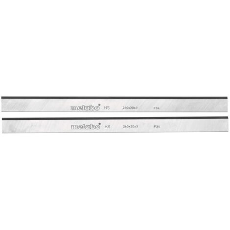 Metabo - 2 cuchillas de cepillo HSS 260 x 20 x 3 mm para HC 260 C/M/K