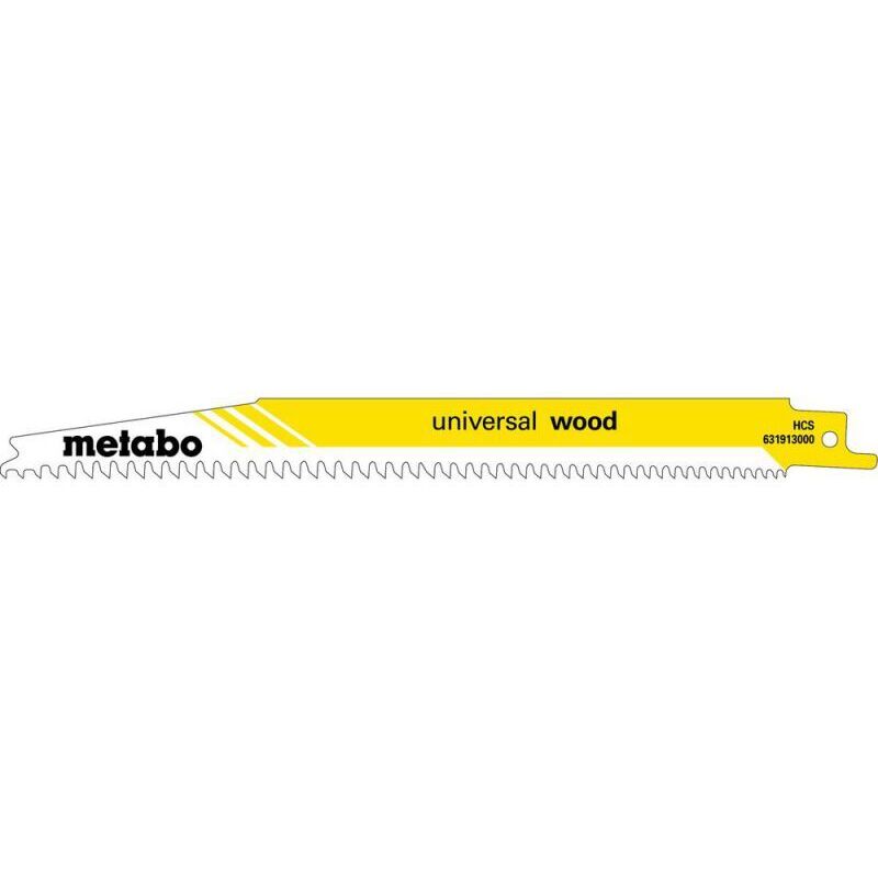Metabo 2 LAMES DE SCIE SABRE « UNIVERSAL WOOD » 200 X 1 25 MM 631910000