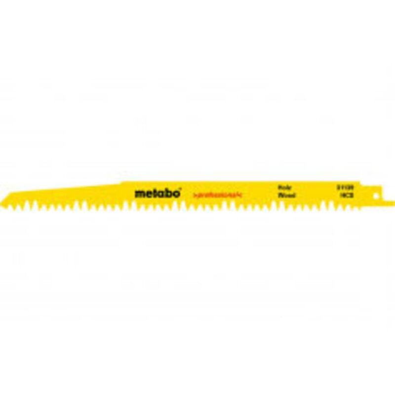 Metabo – Lame de scie sabre 63148800 – Lot de 5 lames HCS pour bois humide – Longueur 240mm – Pas de dents 5 TPI V774632