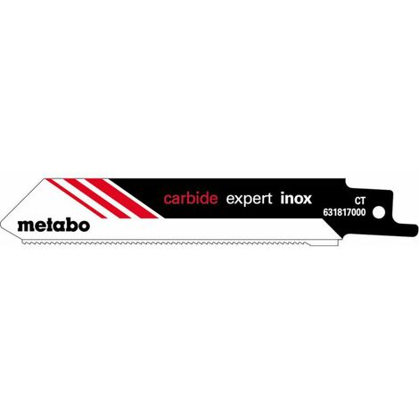 Metabo 2 lames de scies sabres, inox, expert, 115 x 1,25 mm (631817000)
