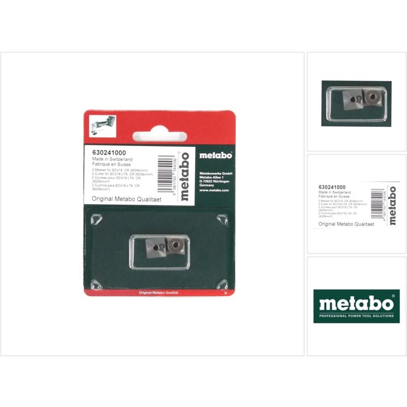 Metabo - Lames réversibles pour scv 18 ltx bl 1,6, 2 pcs. (630241000)